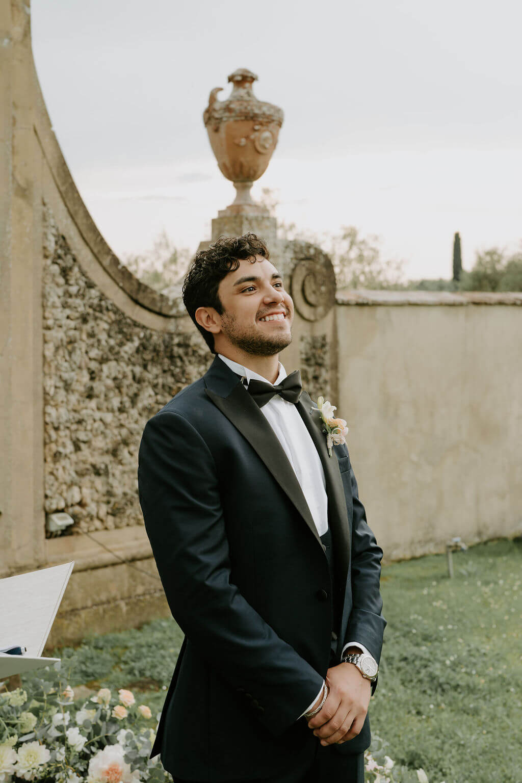 Groom in Italy wedding